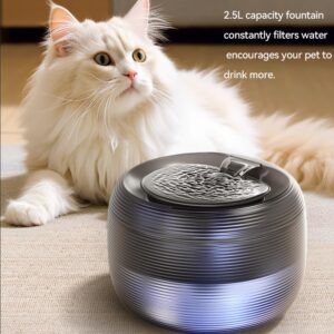 Extremely-Quiet Computerized Pet Water Fountain with Sensible Pump & LED Mild – Straightforward to Clear Pet Dispenser